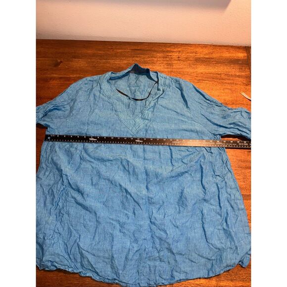 Ulla Popken Selection 100% Linen Tunic Top - Picture 6 of 8